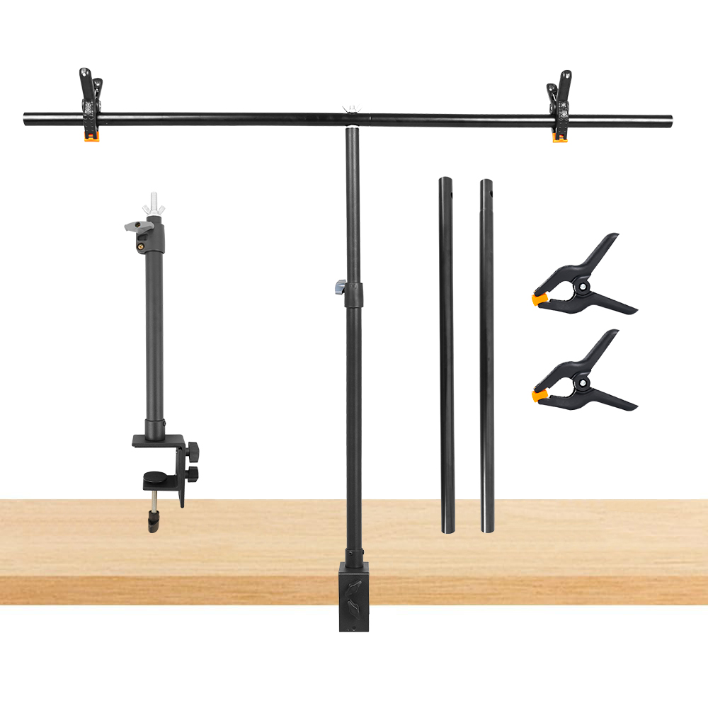 Photography Hacks - Ayarlanabilir küçük masa t-şekilli Tripod standı