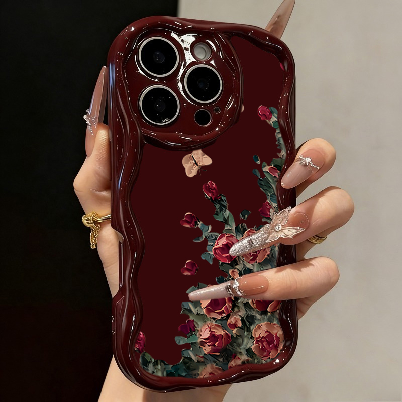 Photography By - Retro Yağlı Boya Çiçek Desenli Telefon